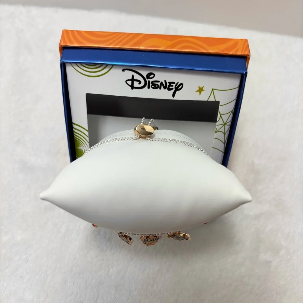 Disney Halloween Lilo & Stitch CHARM BRACELET Fine Silver Plated NEW IN BOX‎
